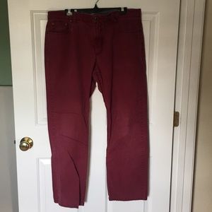 Red LL bean pants